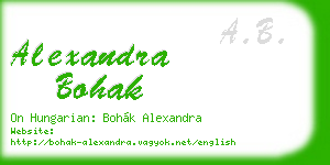 alexandra bohak business card