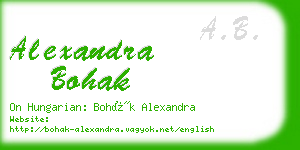 alexandra bohak business card